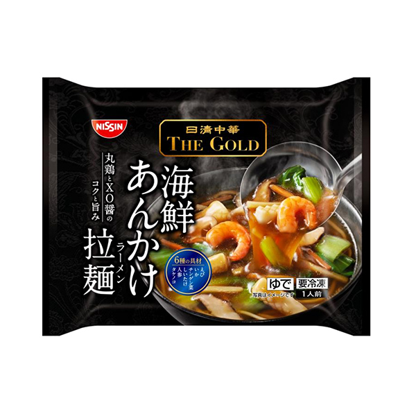 包裝設(shè)計欣賞冷凍日清中華THE GOLD ＜海鮮燴面＞ (日清食品冷凍) (圖1)