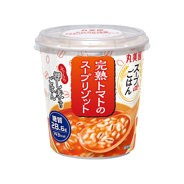 包裝設計欣賞湯de飯＜熟透的西紅柿湯燴面＞ (丸美屋食品工業(yè)) (圖1)